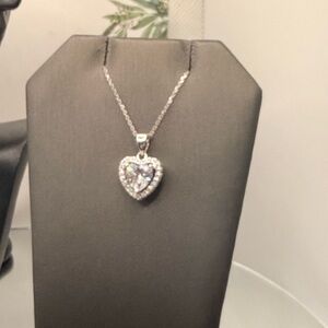 Elegant Silver Heart Pendant Necklace